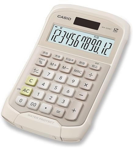 カシオ 防水・防塵電卓 ミニジャストタイプ 10桁 WM-200MT-WE-N ホワイト cm3dmju Amazon | カシオ 防水・防塵電卓 ミニジャストタイプ 10桁 WM-200MT-WE